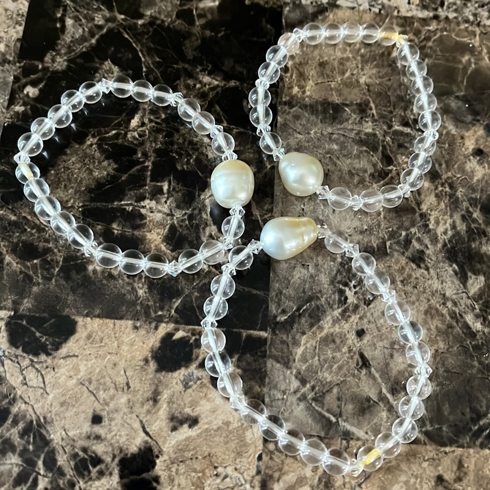 1 Authentic golden creamy white Australia south sea pearl bracelet